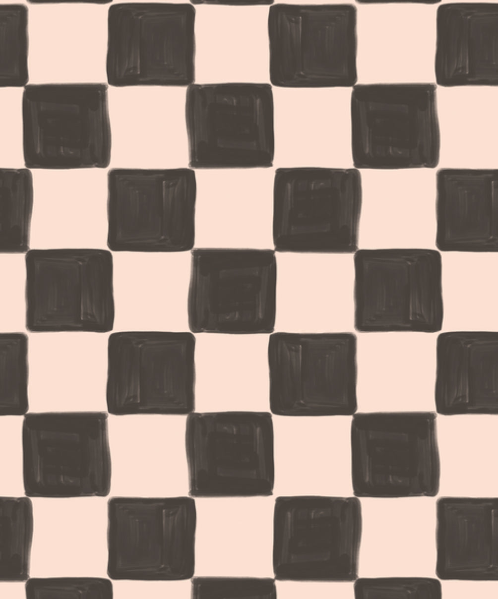 Jessica Checkered Print / black solid adult playdress MTO (ships September 5th)